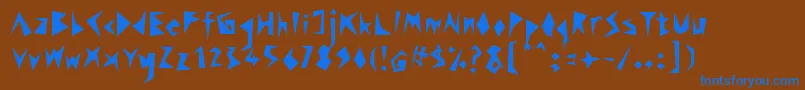 Więcej informacji o czcionce Rock Stair Czcionka Rock Stair – niebieskie czcionki na brązowym tle