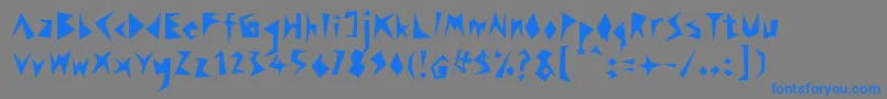 Rock Stair Font – Blue Fonts on Gray Background
