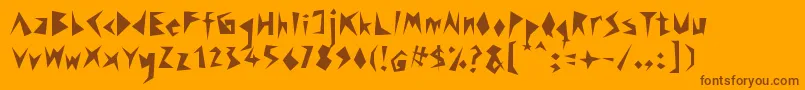 Rock Stair Font – Brown Fonts on Orange Background