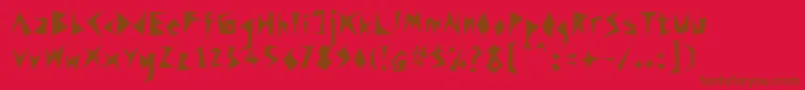 Rock Stair Font – Brown Fonts on Red Background