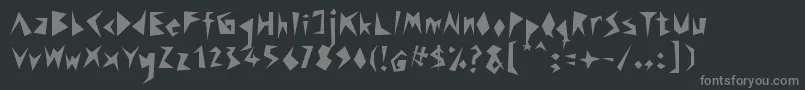 Rock Stair Font – Gray Fonts on Black Background