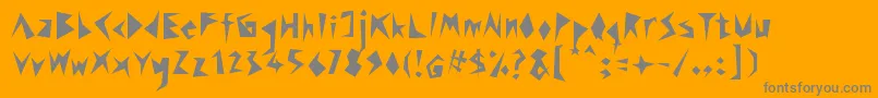 Rock Stair Font – Gray Fonts on Orange Background