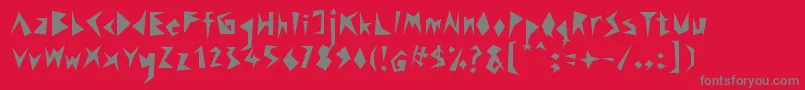 Rock Stair Font – Gray Fonts on Red Background