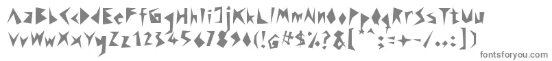 Rock Stair-fontti – harmaat kirjasimet valkoisella taustalla