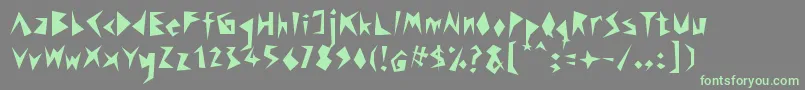 Rock Stair Font – Green Fonts on Gray Background