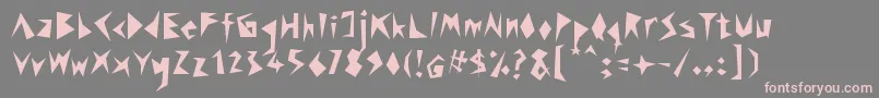Rock Stair Font – Pink Fonts on Gray Background