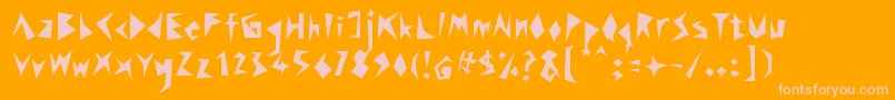 Rock Stair Font – Pink Fonts on Orange Background