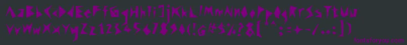 Rock Stair Font – Purple Fonts on Black Background