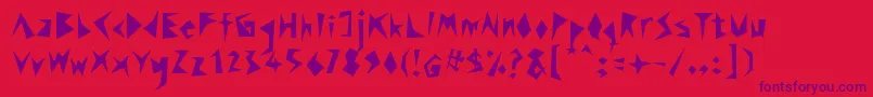 Rock Stair Font – Purple Fonts on Red Background