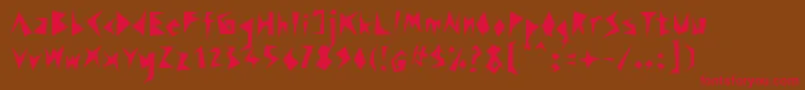 Rock Stair Font – Red Fonts on Brown Background