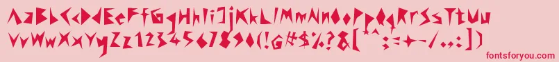 Rock Stair Font – Red Fonts on Pink Background
