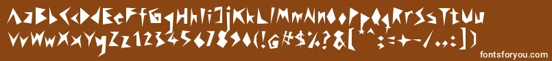 Rock Stair Font – White Fonts on Brown Background