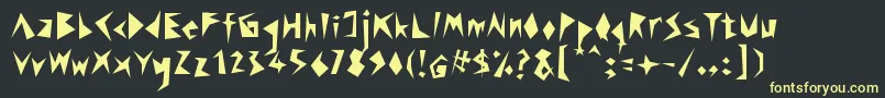 Rock Stair Font – Yellow Fonts on Black Background
