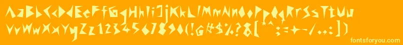 Rock Stair Font – Yellow Fonts on Orange Background