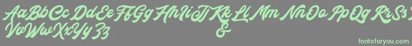 Rocka  Billy Demo Version-Schriftart – Grüne Schriften auf grauem Hintergrund
