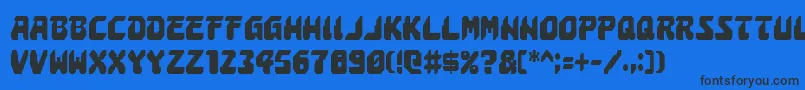 AstropolisCondensed Font – Black Fonts on Blue Background