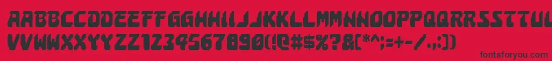 AstropolisCondensed Font – Black Fonts on Red Background