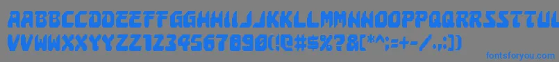 AstropolisCondensed-Schriftart – Blaue Schriften auf grauem Hintergrund