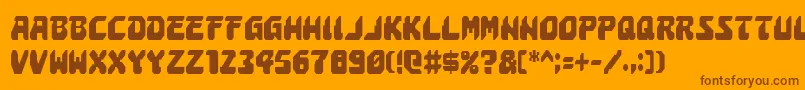 AstropolisCondensed Font – Brown Fonts on Orange Background