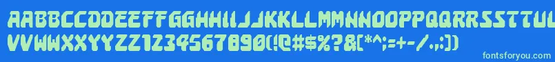 AstropolisCondensed Font – Green Fonts on Blue Background