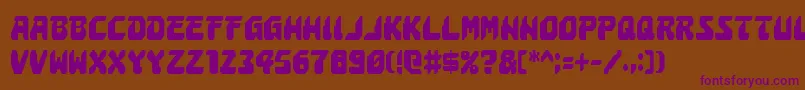 AstropolisCondensed Font – Purple Fonts on Brown Background