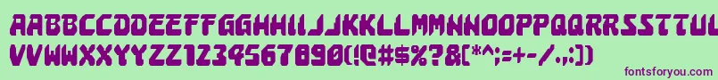 AstropolisCondensed Font – Purple Fonts on Green Background