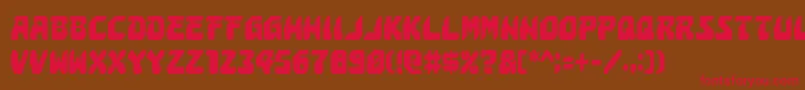 AstropolisCondensed Font – Red Fonts on Brown Background
