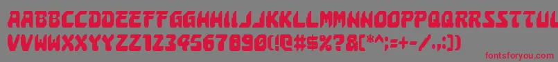 AstropolisCondensed Font – Red Fonts on Gray Background