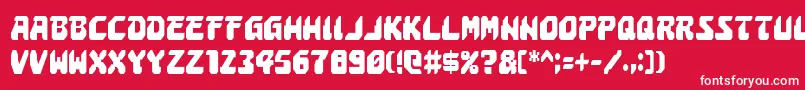 フォントAstropolisCondensed – 赤い背景に白い文字