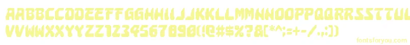 フォントAstropolisCondensed – 白い背景に黄色の文字