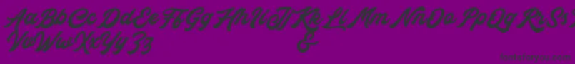 Rocka  Billy Demo Version Font – Black Fonts on Purple Background