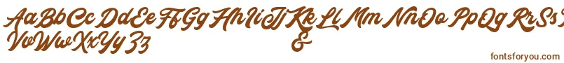 Шрифт Rocka  Billy Demo Version – коричневые шрифты на белом фоне