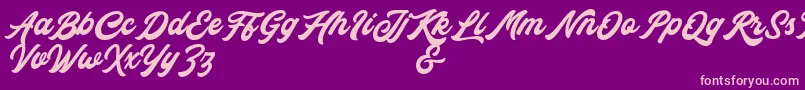 Rocka  Billy Demo Version Font – Pink Fonts on Purple Background
