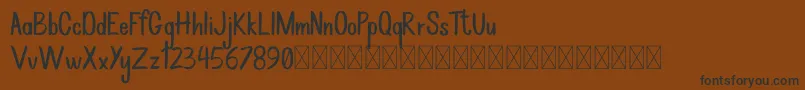 Rockbrush DEMO Font – Black Fonts on Brown Background