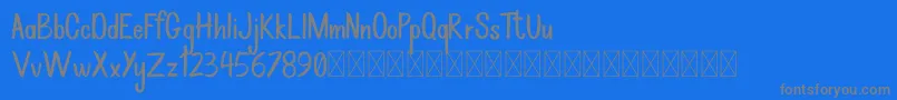 Rockbrush DEMO Font – Gray Fonts on Blue Background