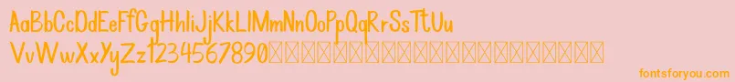 Rockbrush DEMO Font – Orange Fonts on Pink Background