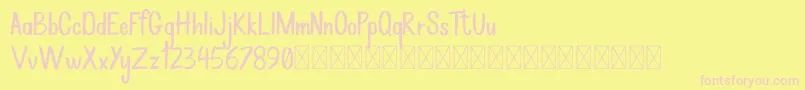 Rockbrush DEMO Font – Pink Fonts on Yellow Background