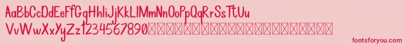 Rockbrush DEMO Font – Red Fonts on Pink Background