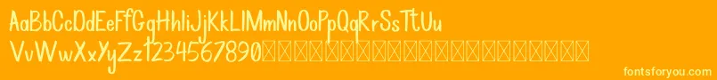 Rockbrush DEMO Font – Yellow Fonts on Orange Background