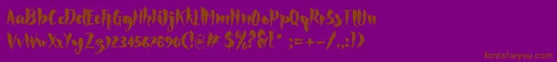 Rocke Font – Brown Fonts on Purple Background