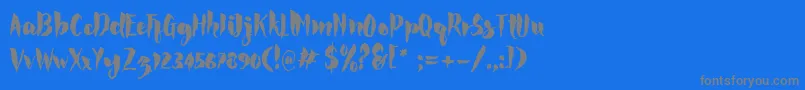 Weitere Informationen zur Rocke-Schriftart Rocke-Schriftart – Graue Schriften auf blauem Hintergrund