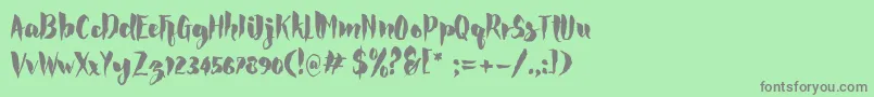Rocke Font – Gray Fonts on Green Background