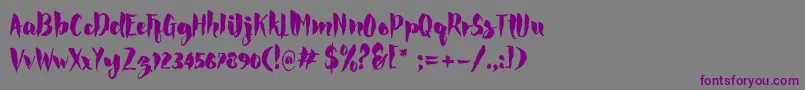 Rocke Font – Purple Fonts on Gray Background