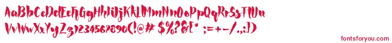 Rocke Font – Red Fonts on White Background