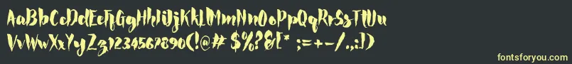 フォントRocke – 黒い背景に黄色の文字