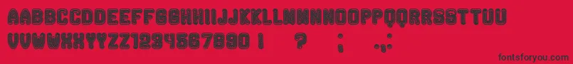 Rockefeller Font – Black Fonts on Red Background