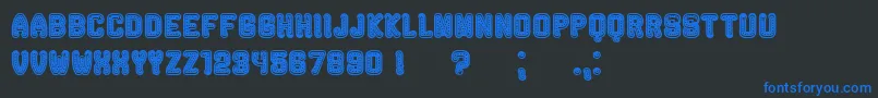 Rockefeller Font – Blue Fonts on Black Background