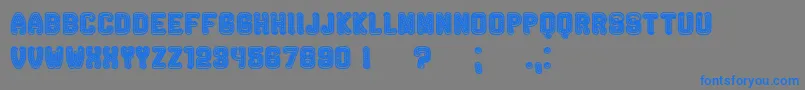Rockefeller Font – Blue Fonts on Gray Background