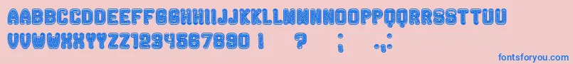 Rockefeller Font – Blue Fonts on Pink Background