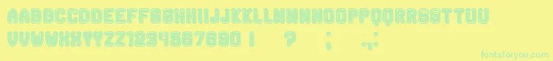 Rockefeller Font – Green Fonts on Yellow Background